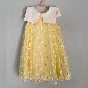 Sunny Daisy Kids Dress with Collar